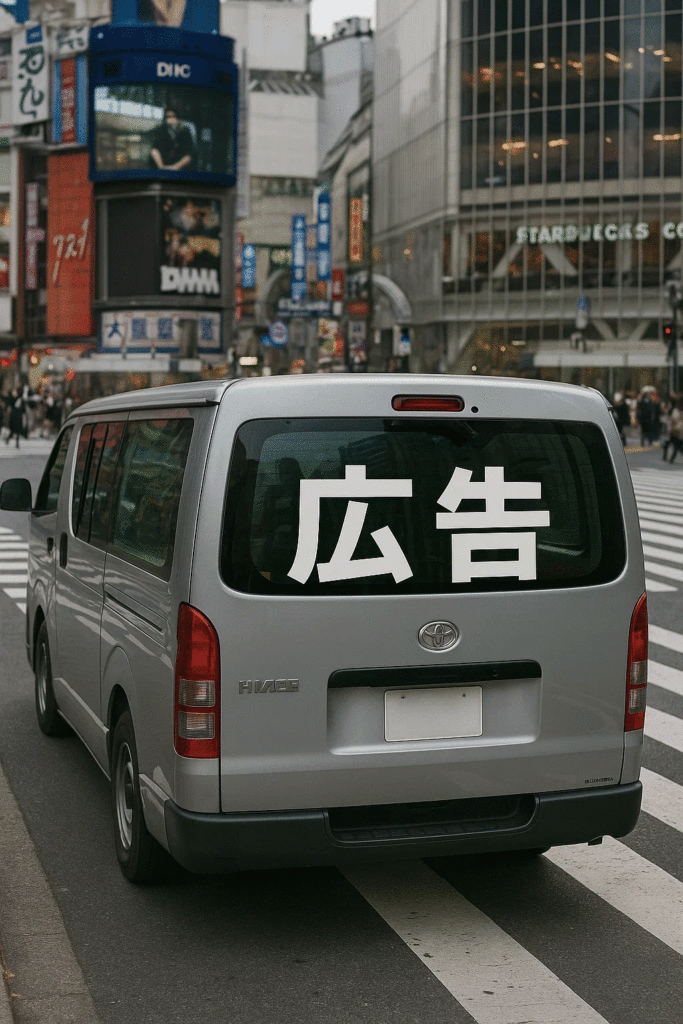 工務店のワンボックスカー