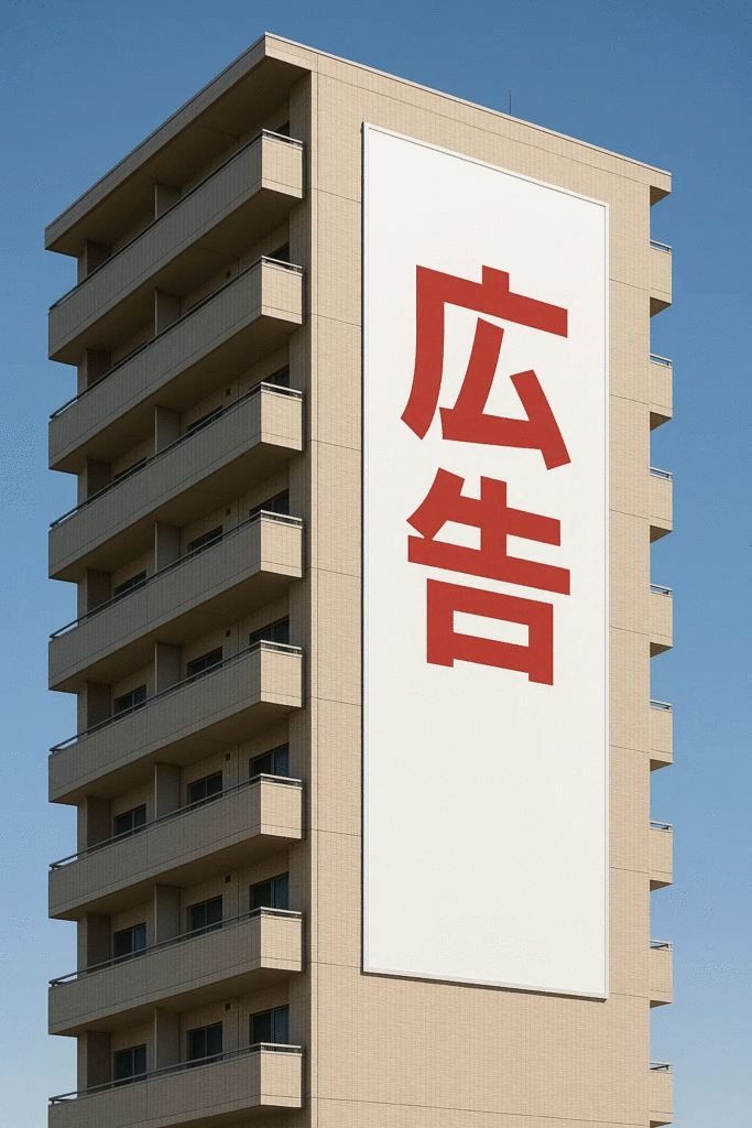 スキマコウコク・マンションの壁