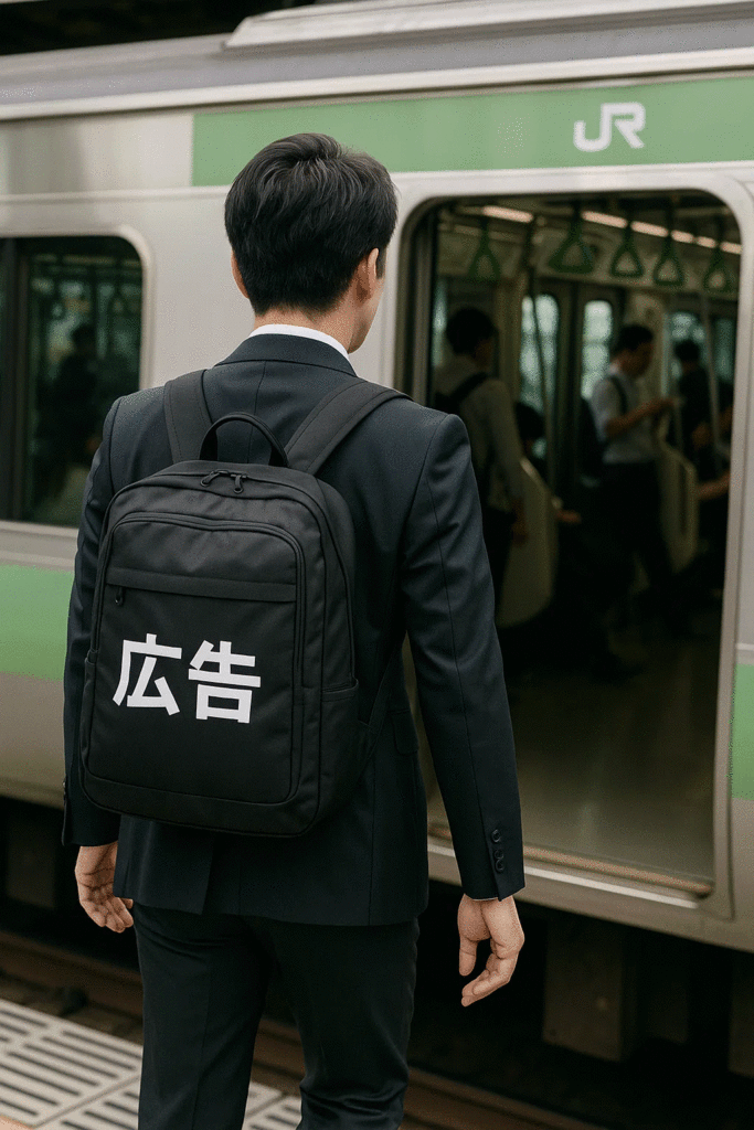 スキマ広告・通勤中のリュックサック