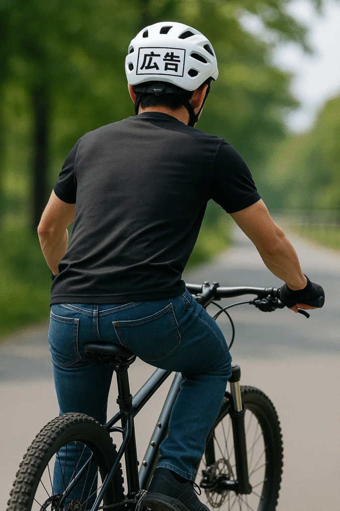 スキマ広告事例:自転車のヘルメット