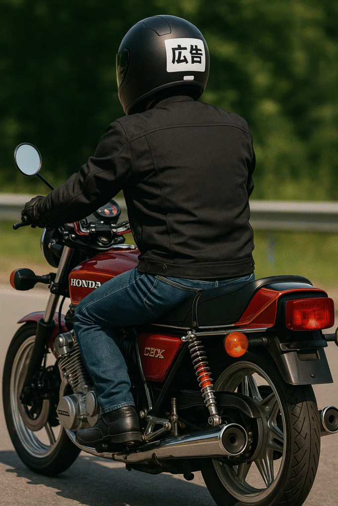 スキマ広告事例：バイクのヘルメット