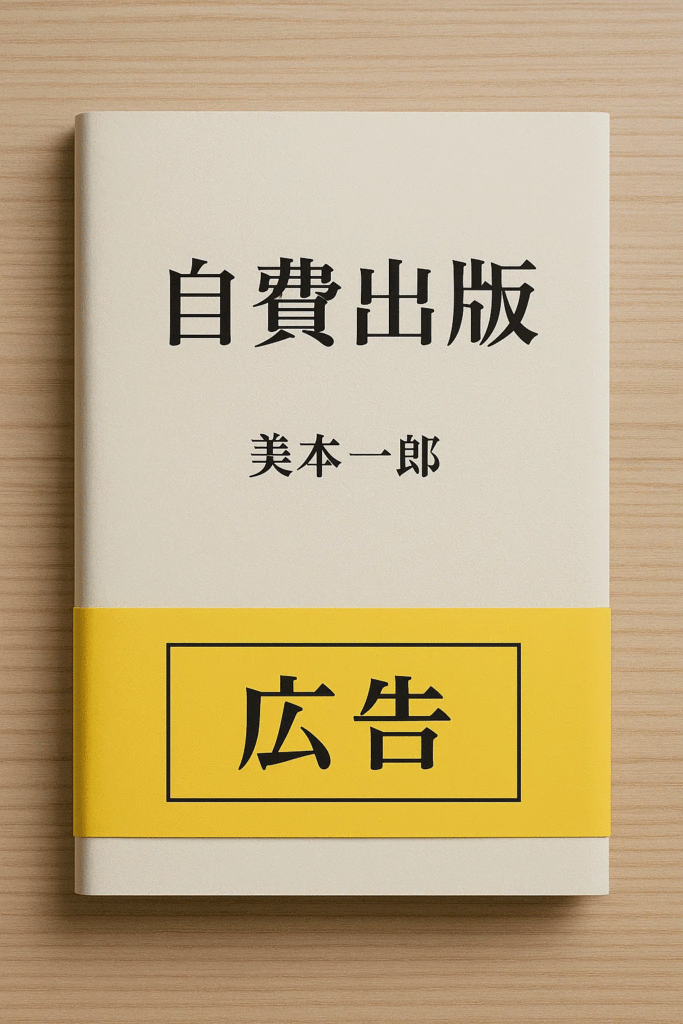 スキマ広告事例：自費出版の帯