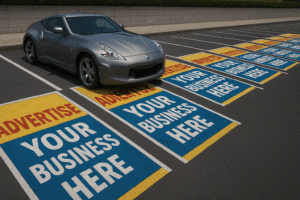 駐車場のペイント広告